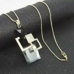 Серый меланж дизайнерское колье "Renome"