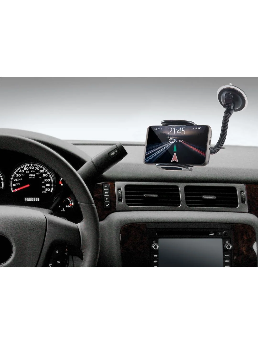 Черный автомобильный держатель для телефона на стекло Defender Car holder 111