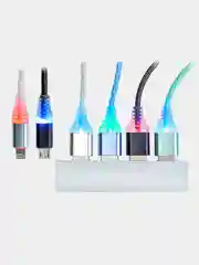 Черный кабель USB micro, с подсветкой