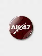 Багровый значок "АК-47", 37 мм