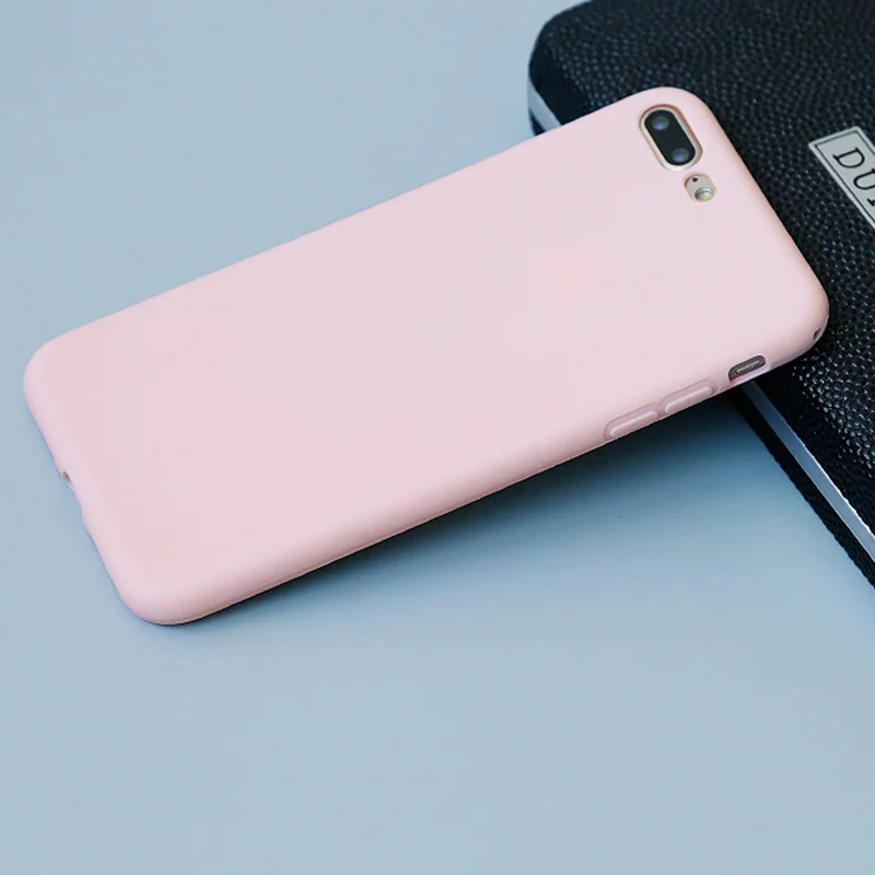 Розовый яркий силиконовый чехол для iPhone, 14 цветов