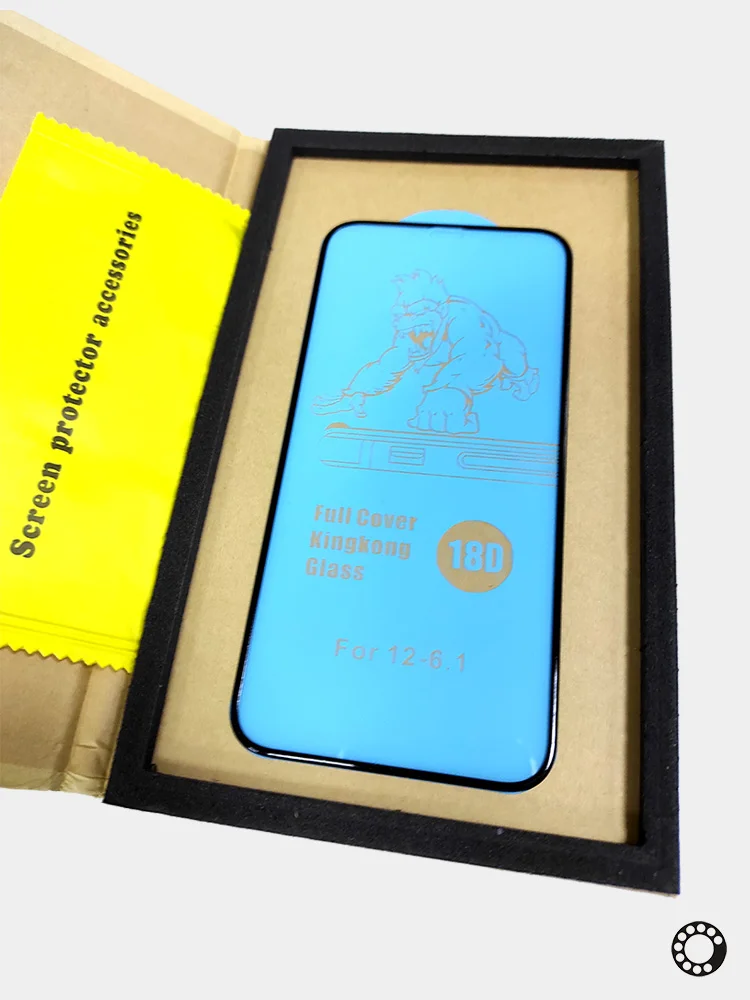 Усиленное защитное стекло iPhone XR, 11, 12 mini противоударное