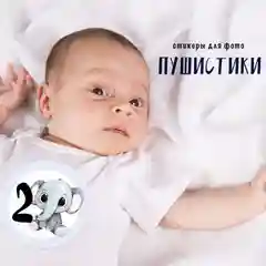 Стикеры для фотоссесии Bambinic, 10 см, 16 штук