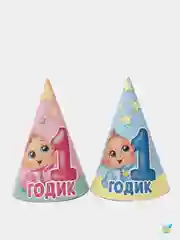 Колпак бумажный «1 годик», 16 см, на резинке