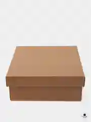 Прочная самосборная крафтовая коробка с крышкой 22х22х9,5 см