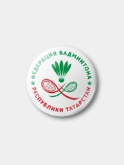 Значок "Федерация бадминтона Татарстана", 37 мм