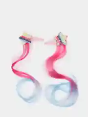 Розовый заколки с прядью
