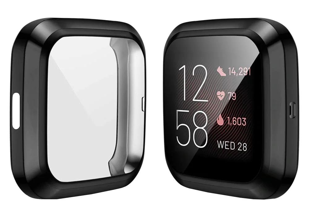 Черный защитный чехол для Fitbit Versa / Versa 2
