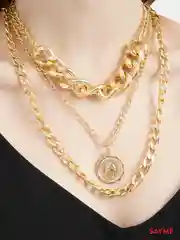 Золотой цепочка ожерелье на шею с подвеской Queen