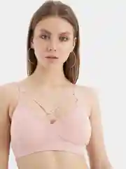 Бежевый топ лиф спортивный