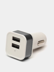 Зарядное устройство автомобильное, 2 порта USB