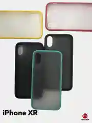 Бирюзовый матовый силиконовый чехол с цветными краями для iPhone XR