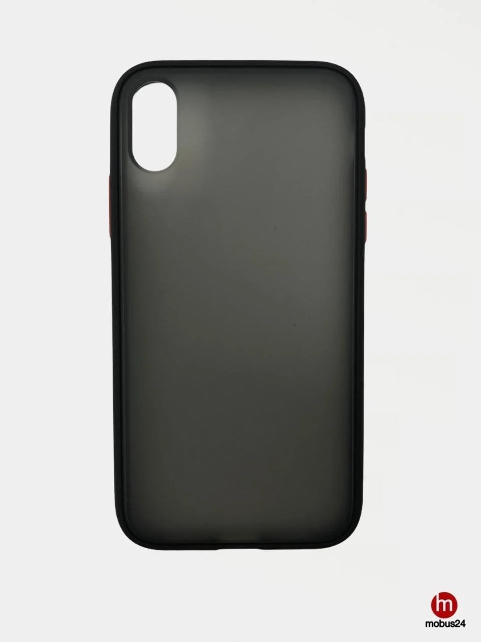 Черный матовый силиконовый чехол с цветными краями для iPhone XR