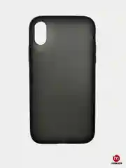 Черный матовый силиконовый чехол с цветными краями для iPhone XR