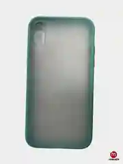 Бирюзовый матовый силиконовый чехол с цветными краями для iPhone XR
