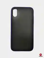 Фиолетовый матовый силиконовый чехол с цветными краями для iPhone XR