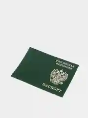 Зеленый обложка для паспорта, выделанная кожа