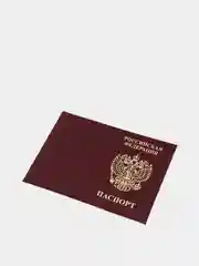 Багровый обложка для паспорта, выделанная кожа