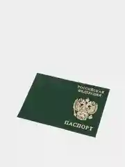 Зеленый обложка для паспорта, выделанная кожа