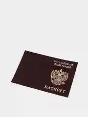 Багровый обложка для паспорта, выделанная кожа