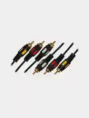 Кабель шнур 3 RCA 3RCA позолоченный Длина 5 метра