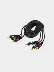 Кабель шнур 3 RCA 3RCA позолоченный Длина 5 метра