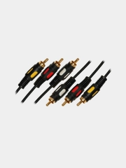 Кабель шнур 3 RCA 3RCA позолоченный 1.5 метра