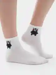 Серый носки с принтами