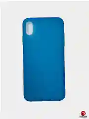 Синий матовый силиконовый чехол для iPhone XS Max
