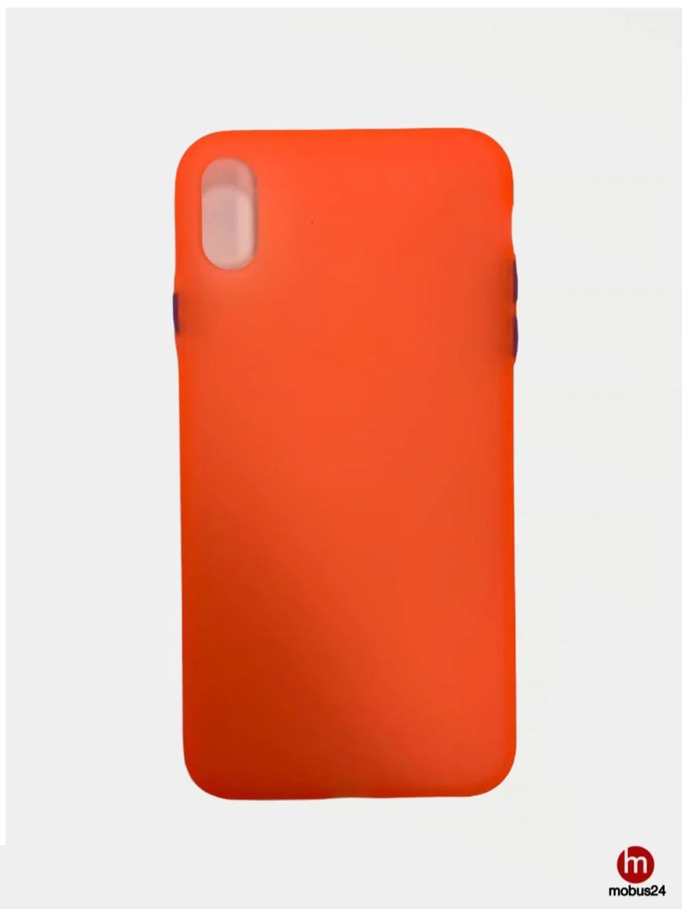 Оранжевый матовый силиконовый чехол для iPhone XS Max