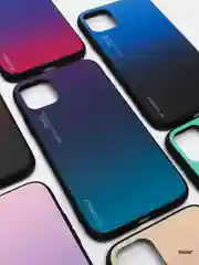Серый меланж чехол для Apple iPhone 11 Pro из закалённого стекла, 7 цветов