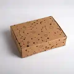 Коробка складная, крафтовая "Космос", 21 х 15 х 5 см