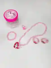 Розовый детские украшения в баночке