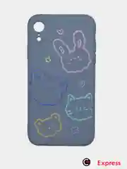 Синий матовый чехол с принтом iPhone 6s / 7 / 8 / se2 / 7/8plus / x / xr / 11 / 11pro/11 pro max