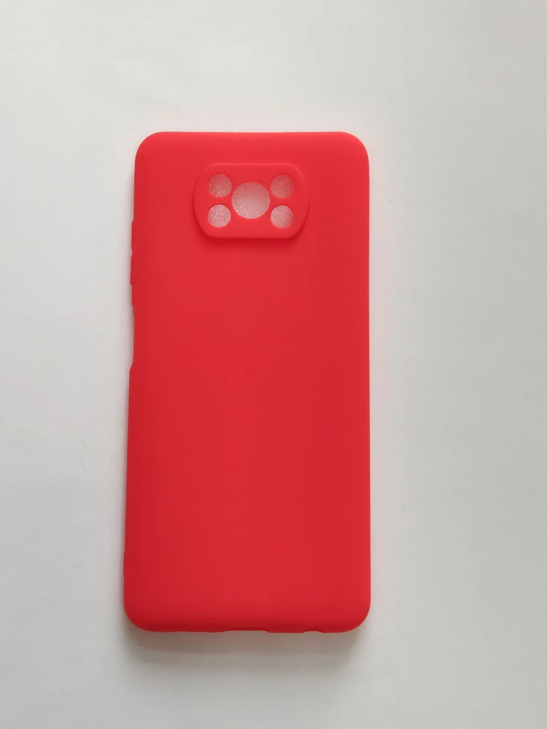 Красный xiaomi Poco X3 чехол силиконовый цветной