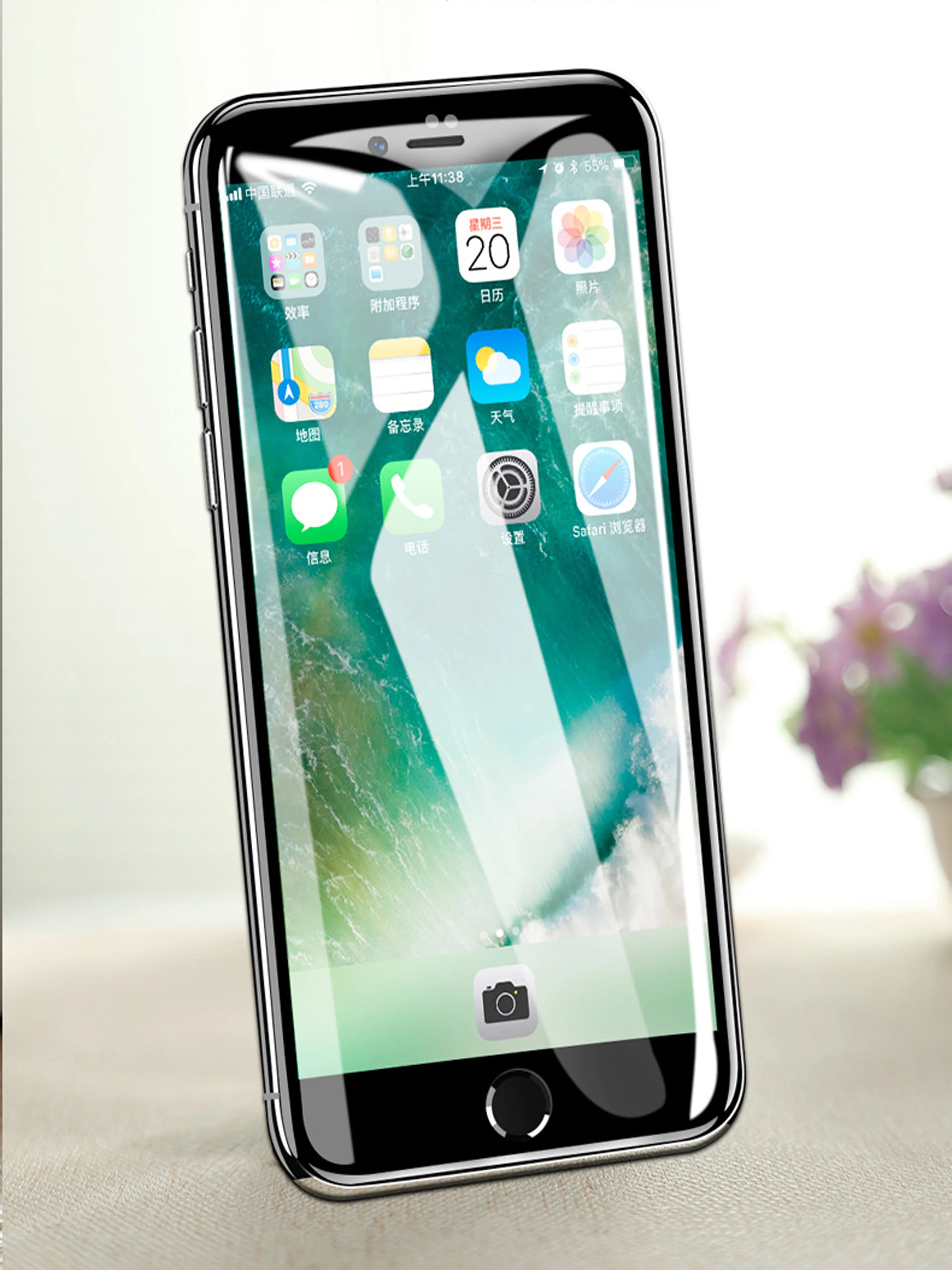 Защитное стекло 9 D c черной рамкой для  iphone 6/6S, 6+/6S+, 7/8, 7+/8+, X/XS, XR/11