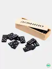 Настольная игра "Домино" в деревянном пенале