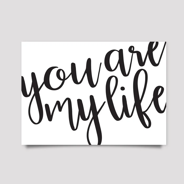Набор из 3-х каллиграфических открыток Life Poster