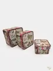 Коробка подарочная "Бабочки", квадрат, 17 х 17 х 9,5 см, 15 х 15 х 8,5 см, 13 х 13х7,5 см