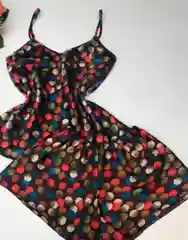 Угольный пижама атласная