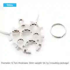 Серебряный мультитул-снежинка, черепашка, 18/20 в 1