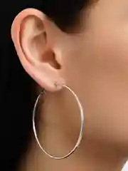 Серьги кольца, под серебряный, под серебро, разные размеры