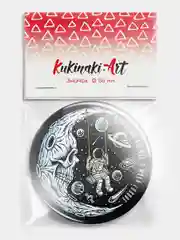 Белый значок "Мой космос", 56 мм
