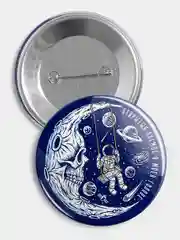 Белый значок "Мой космос", 56 мм