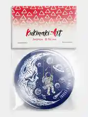 Белый значок "Мой космос", 56 мм