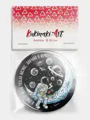 Белый значок "Мой космос", 56 мм