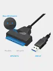 Белый кабель-переходник Sata-USB, для подключения жестких дисков 2.5 и SSD к ноутбуку