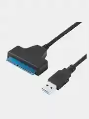 Белый кабель-переходник Sata-USB, для подключения жестких дисков 2.5 и SSD к ноутбуку