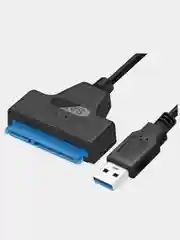 Белый кабель-переходник Sata-USB, для подключения жестких дисков 2.5 и SSD к ноутбуку