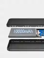 Черный внешний аккумулятор PowerBank KUULAA, 10000 mAh